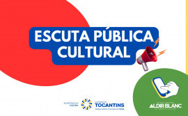 Governo do Tocantins encerra nesta semana escutas públicas sobre aplicação de recursos da Política Aldir Blanc