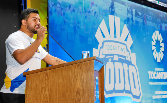 O secretário de Estado dos Esportes e Juventude, Atos Gomes, apresenta os pilares do programa Tocantins no Pódio e celebra o início dos Jogos dos Servidores - Antonio Gonçalves/Governo do Tocantins