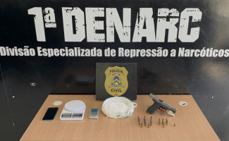 Operação Narke IV: Em Palmas, Polícia Civil desarticula ponto de venda de drogas, apreende drogas, munições e arma de fogo 
