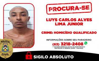 Polícia Civil do Tocantins prende suspeito de homicídio e procura segundo envolvido na morte de jovem em Palmas