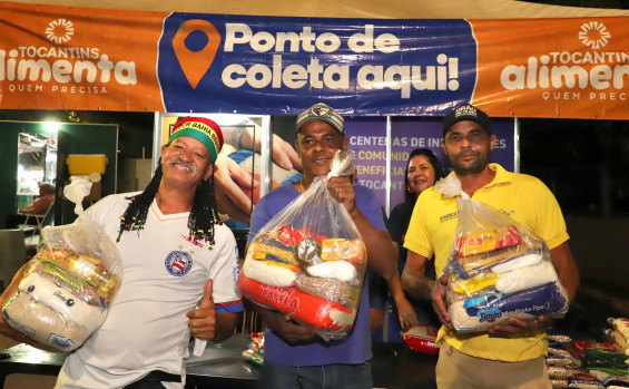 Programa Tocantins Alimenta Quem Precisa arrecadou alimentos durante o evento, reforçando o compromisso com a solidariedade - Loise Maria/Governo do Tocantins