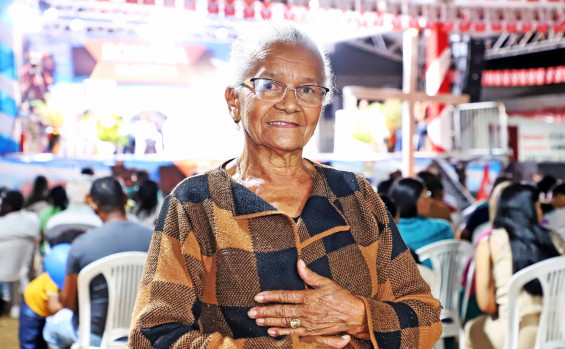 Presença marcante na Romaria da Sucupira, a aposentada Constantina Nunes da Silva participa da celebração desde 1957 - Marcio Vieira/Governo do Tocantins