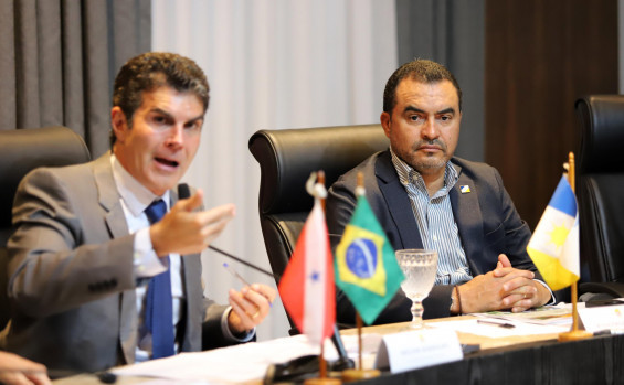 Governador do Pará, Helder Barbalho, anfitrião do encontro, reforçou a importância da articulação regional - Esequias Araújo/Governo do Tocantins