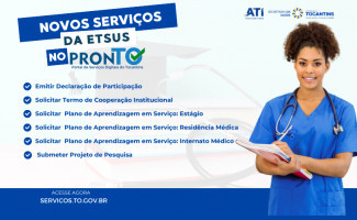 Governo do Tocantins amplia acesso digital à educação em saúde com novos serviços on-line
