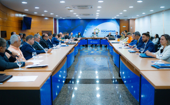 Em primeira reunião com secretários, governador Laurez Moreira determina reorganização da máquina pública e redução do custeio para 20% - Bruno Maia/Governo do Tocantins