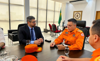 Secretário de Segurança Pública e Comandante-Geral do Corpo de Bombeiros discutem projetos conjuntos
