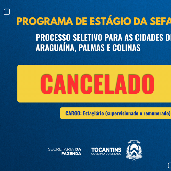 Confira o edital de cancelamento