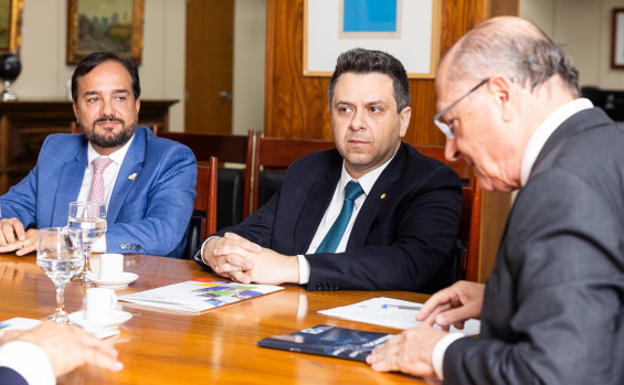 Diversificação das exportações do Tocantins é tema de encontro entre o governador Laurez Moreira e o vice-presidente Geraldo Alckmin