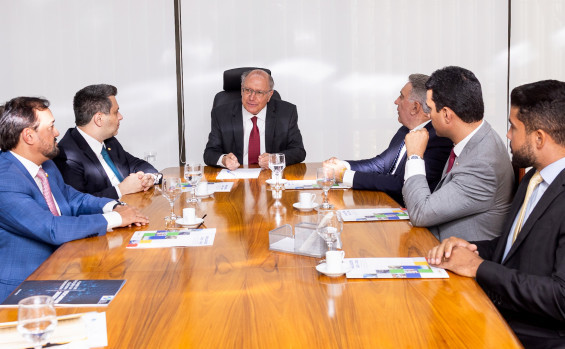 Diversificação das exportações do Tocantins é tema de encontro entre o governador Laurez Moreira e o vice-presidente Geraldo Alckmin