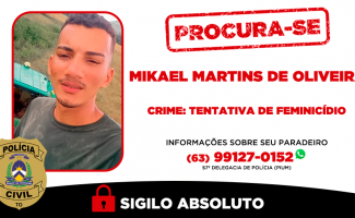 Polícia Civil do Tocantins procura suspeito de tentativa de feminicídio em Pium