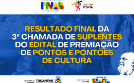 Secult divulga resultado final da 3ª chamada de suplentes da Premiação de Pontos e Pontões de Cultura 2024