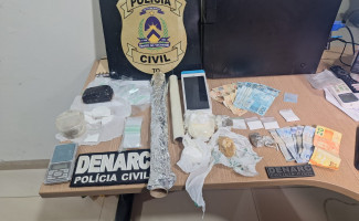 Em Araguaína, Polícia Civil prende casal por tráfico e apreende grande quantidade de entorpecentes