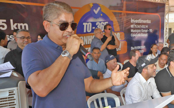 Em Gurupi, governador Laurez Moreira entrega pavimentação do Trevo da Praia e assina Ordem de Serviço para novo projeto de infraestrutura na região