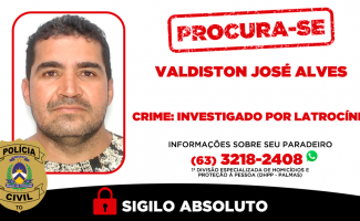 Em Palmas, Polícia Civil cumpre mandado de prisão pela prática do crime de latrocínio e mantém diligências para localizar foragido
