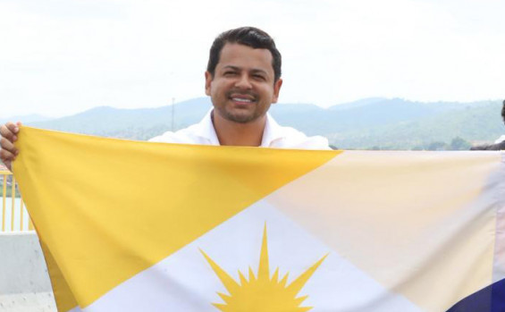 Prefeito de Xambioá, Mayck Câmara, descreve a entrega da ponte como uma vitória histórica para o Tocantins, para o Pará e para todo o Brasil - Antonio Gonçalves/Governo do Tocantins