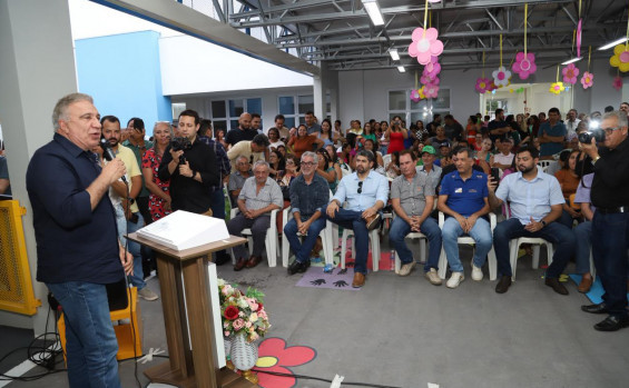 Governador Laurez Moreira participa da inauguração da primeira creche pública de Luzimangues e reforça compromisso com a educação