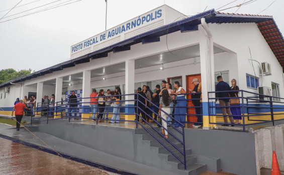 Governador Wanderlei Barbosa inaugura nova estrutura do posto fiscal de Aguiarnópolis e homenageia vítimas do desabamento da Ponte JK