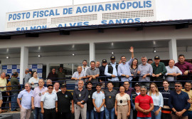 Governador Wanderlei Barbosa inaugura nova estrutura do posto fiscal de Aguiarnópolis e homenageia vítimas do desabamento da Ponte JK