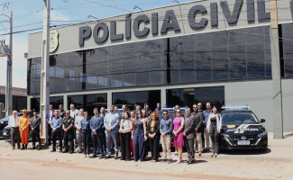 Comitiva do Fundo Nacional de Segurança Pública realiza visita técnica ao novo Complexo de Delegacias de Taquaralto
