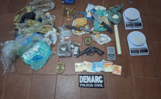 Em Araguaína, Polícia Civil apreende drogas, arma de fogo e prende traficante ligado à facção criminosa