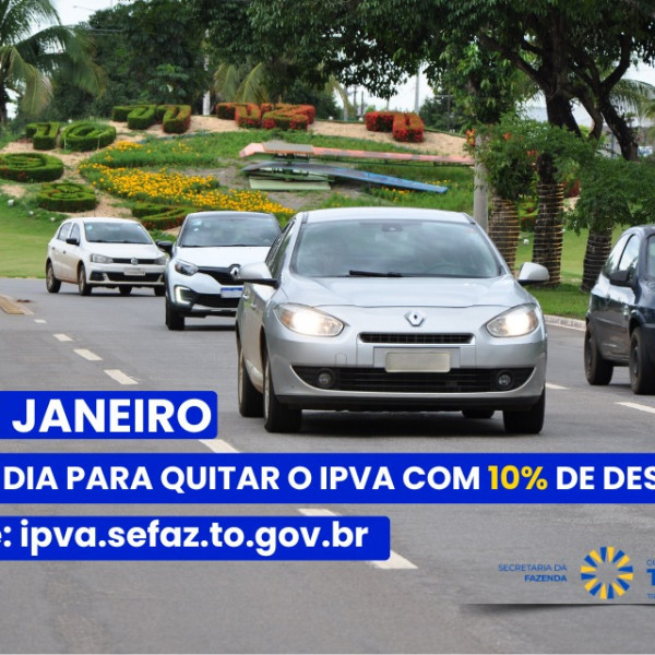 Últimos dias para pagamento do IPVA 2026 com 10% de desconto