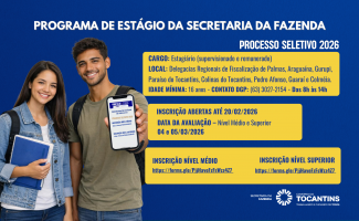 Governo do Tocantins abre inscrições para Programa de Estágio 2026 