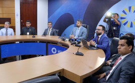 Em coletiva de imprensa, Polícia Civil apresenta detalhes da investigação que resultou na prisão de liderança criminosa do Tocantins no Rio de Janeiro