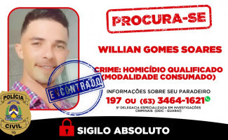 Foragido da Justiça por homicídio é preso pela Polícia Civil em Guaraí 
