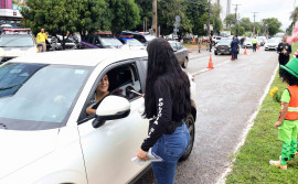 Forças de Segurança realizam blitz educativa de conscientização contra a violência doméstica em Palmas