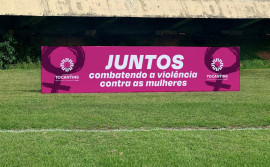 Governo do Tocantins leva campanha de combate à violência contra a mulher aos gramados do campeonato tocantinense