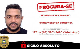 Polícia Civil procura foragido por violência doméstica e desrespeito a medidas protetivas em Araguaína
