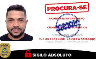 Foragido por crimes de violência doméstica e descumprimento de medidas protetivas em Araguaína é localizado em Guaraí
