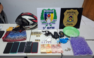 Polícias Civil e Militar prendem homem por tráfico de drogas e ameaça com arma de fogo em Pedro Afonso
