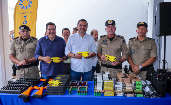 Em Araguaína, governador Wanderlei Barbosa inaugura sede do Comando Regional de Policiamento e entrega equipamentos à corporação 