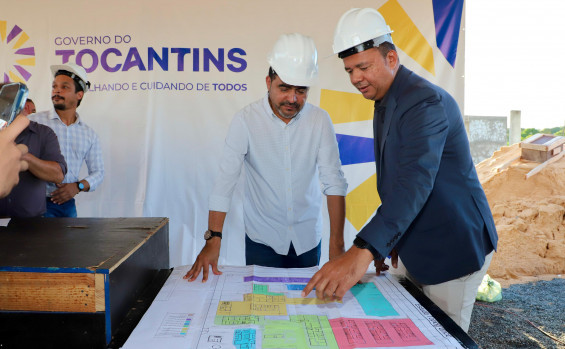 Governador Wanderlei Barbosa vistoria construção do Case de Araguaína, com investimento de cerca de R$ 19 milhões