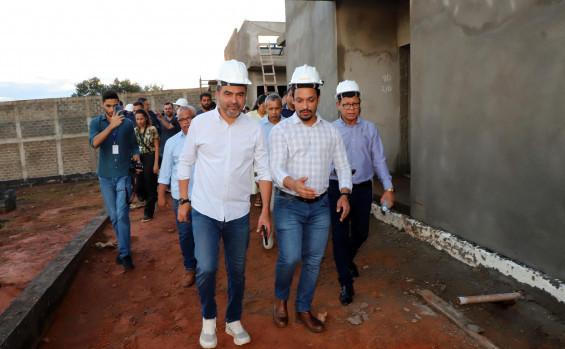Governador Wanderlei Barbosa vistoria construção do Case de Araguaína, com investimento de cerca de R$ 19 milhões