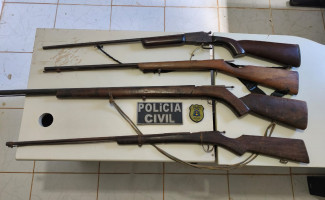 Polícia Civil apreende armas de fogo e prende dois suspeitos após ameaças e histórico de violência contra familiares no Tocantins
