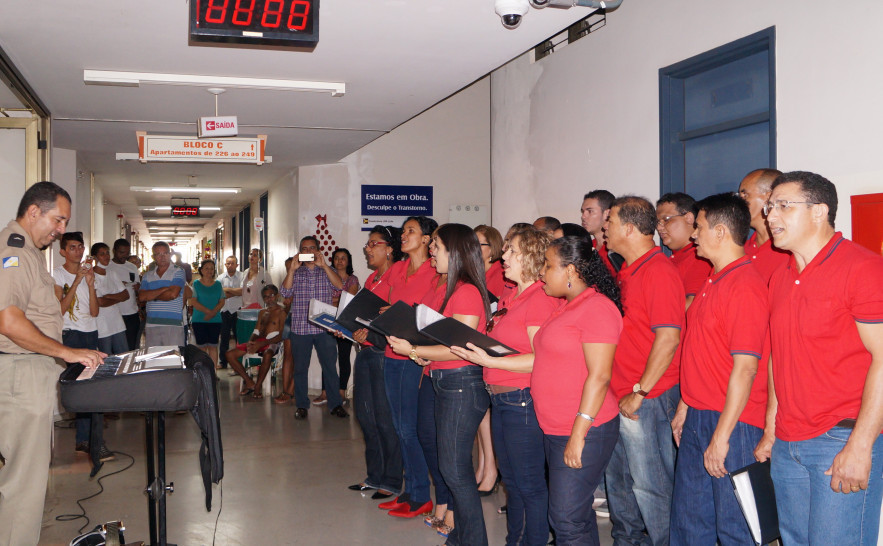 A música levada pelo Coral do Tribunal de Contas do Estado emocionou os presentes