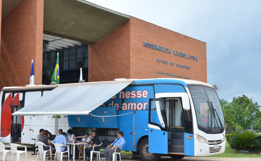 A Unidade Móvel do Hemocentro atendeu a servidores da Assembleia Legislativa do Tocantins