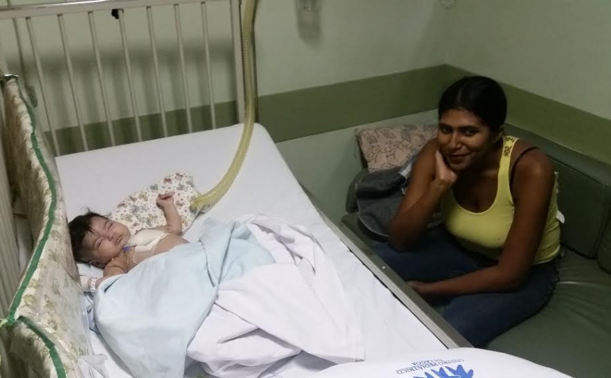 Moradora de Muricilândia, a mãe de Geycy Vitoria está no Rio acompanhando a filha, que passa bem depois de cirurgia cardíaca- Governo do Tocantins.jpg