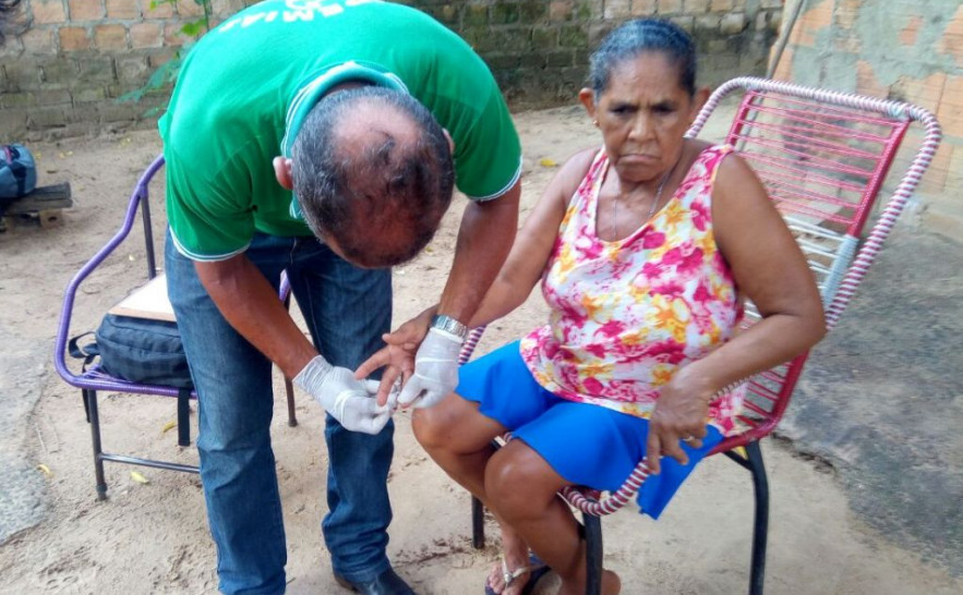 Maria de Jesus Borges fez teste rápido em visita de técnicos do Estado e municipais em Araguati.jpg