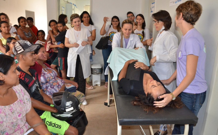 Encenação de violência obstétrica na UBS de Taquari 