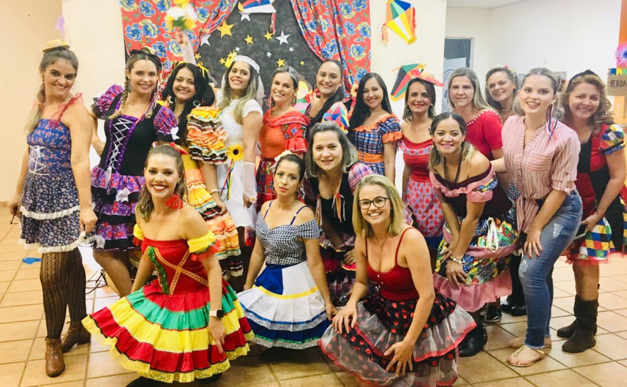 Servidores no 1º Arraiá do Hospial Infantil de Palmas