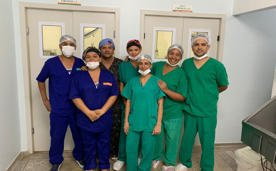 Equipe responsável pelo mutirão no HRPA