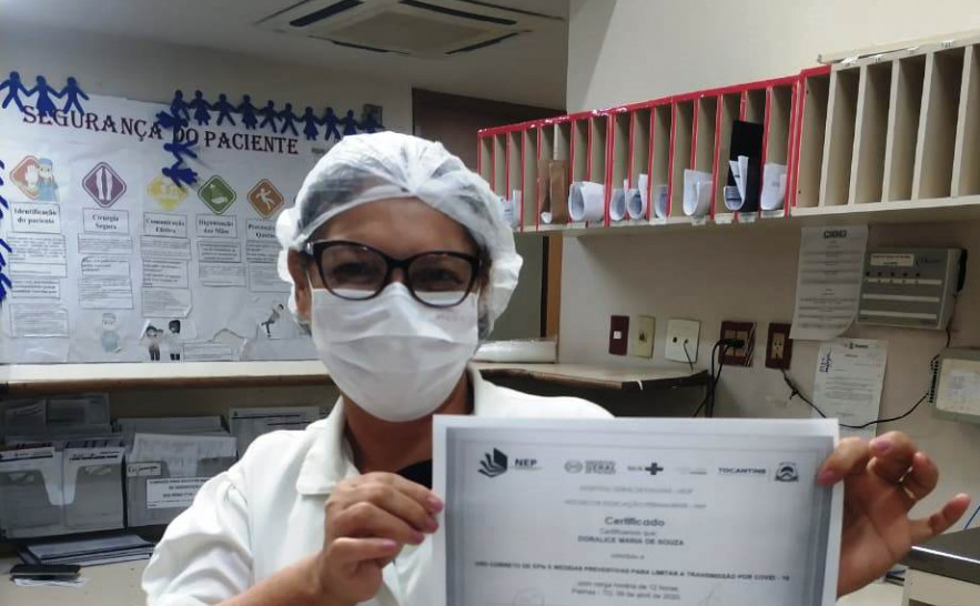 A técnica de enfermagem Doralice Maria de Souza foi umas das profissionais que se qualificou pela plataforma