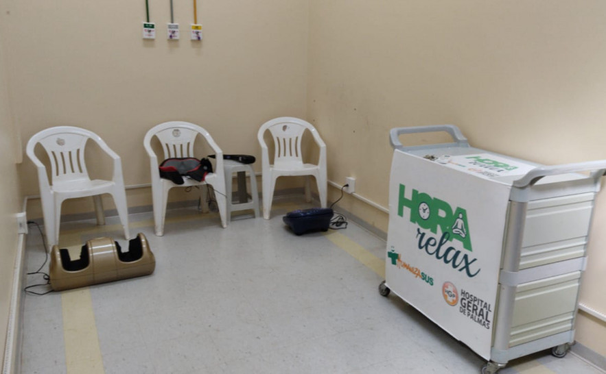 Sala exclusiva para os servidores realizar  as automassagens .