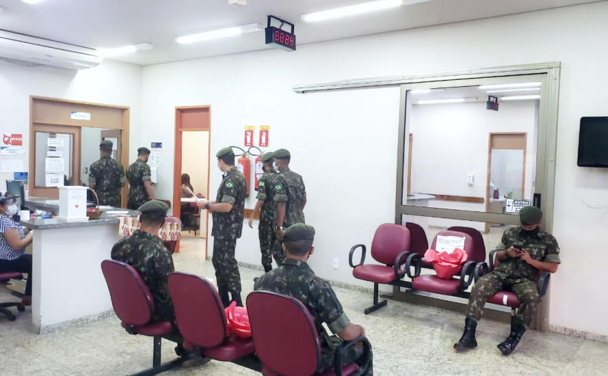 Cerca de 60 soldados do 22º Batalhão de Infantaria doarão até quinta-feira, 20