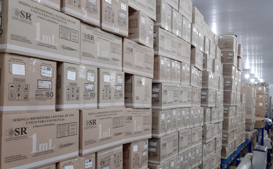 Estado possui estoque de seringas necessárias para iniciar a vacinação contra Covid-19