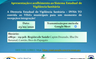 Saúde realiza webconferência com profissionais da Vigilância Sanitária