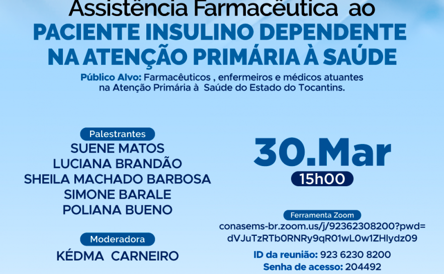 Encontro virtual será nesta terça-feira, 30, às 15h. 